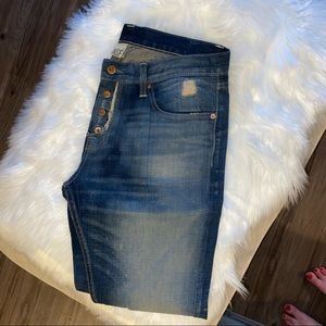 NSF acid washed navy denim boyfriend jeans